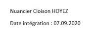 Nuancier cloison HO