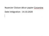 Nuancier cloison décor papier CO